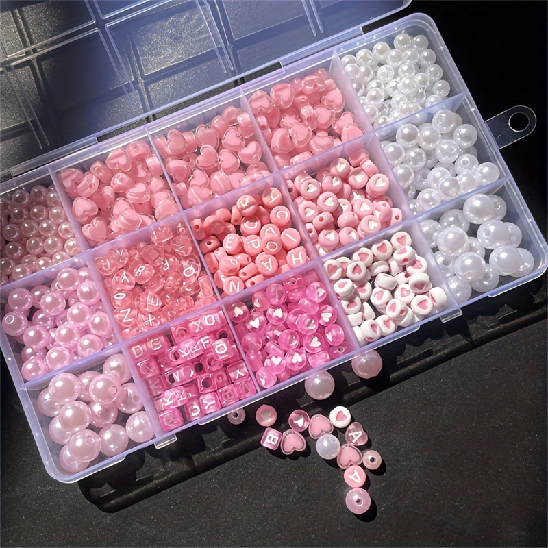 Jewelry Making Online - Caja de Alfabeto Rosa de 10