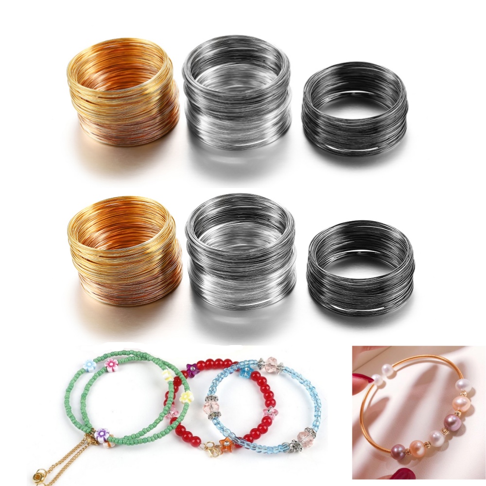 Jewelry Making Yarn - 100 bucles/lote 0,6mm plata oro bronce