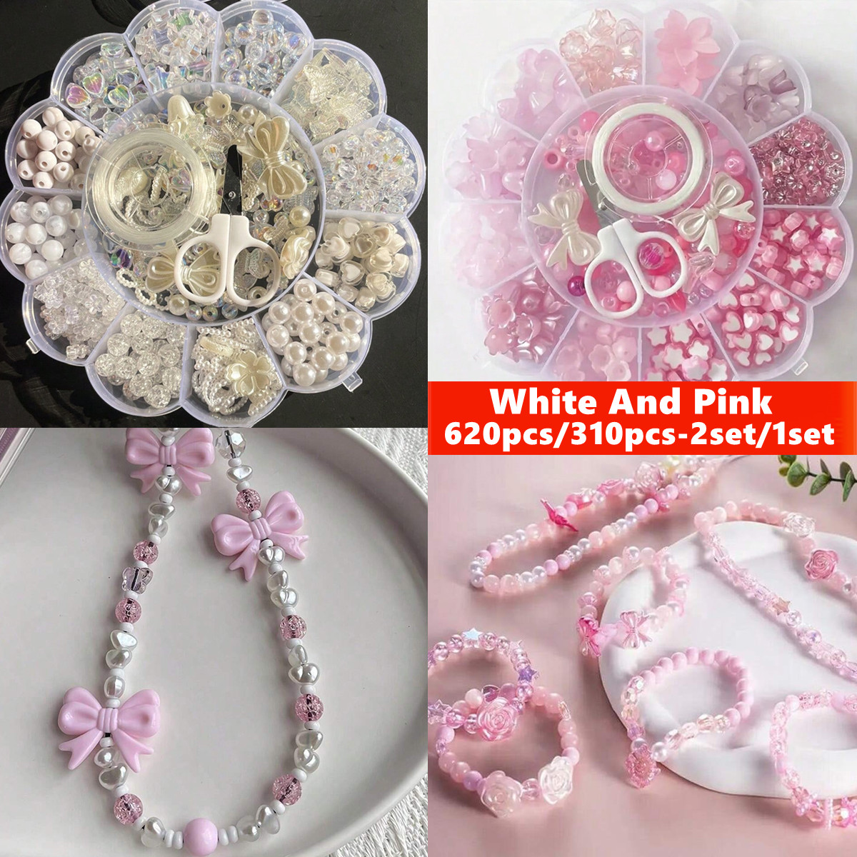 Jewelry Making For Birthday Party - 2 Sets/1 Set de Cuentas Sueltas