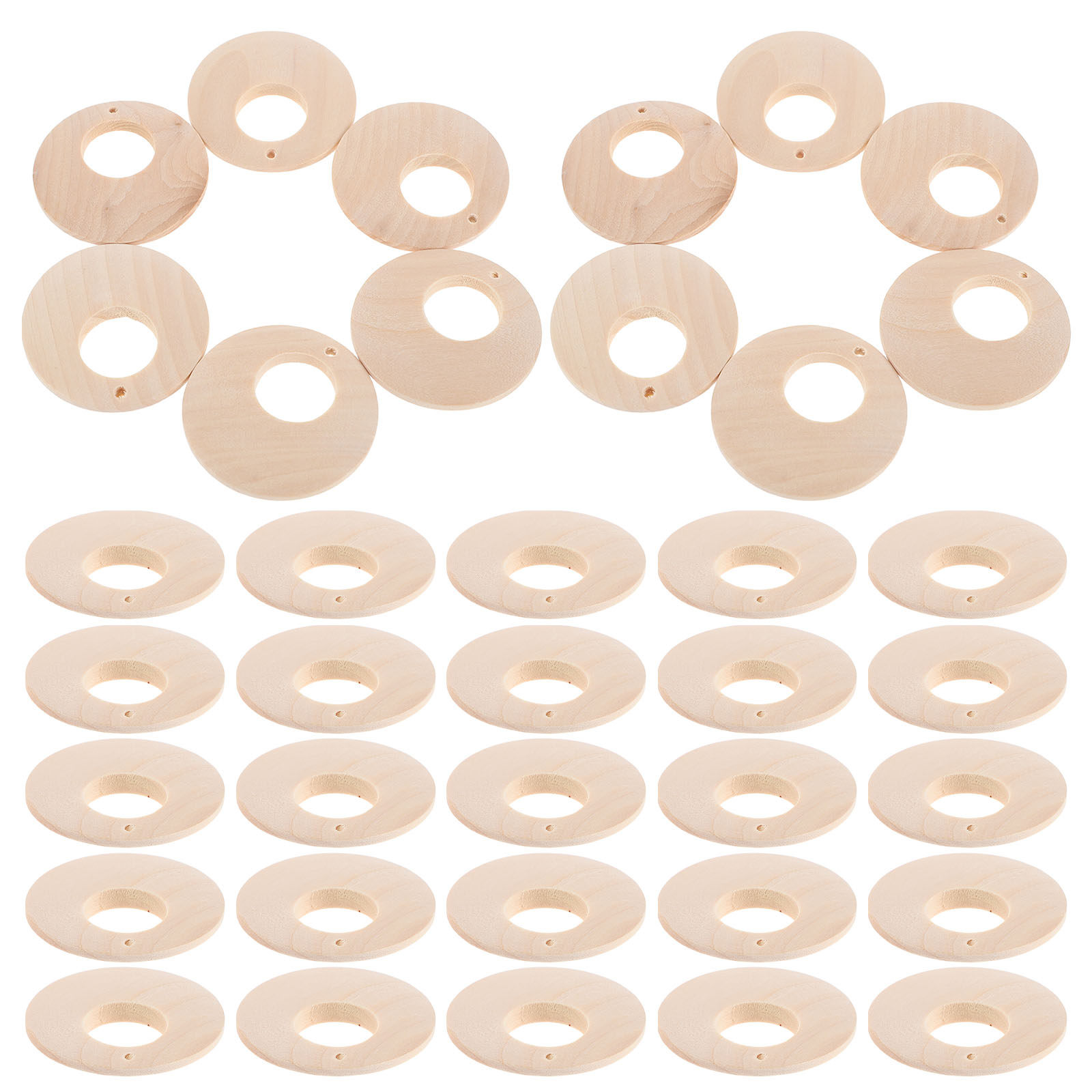 Jewelry Making Classes - 50 piezas de madera para manualidades,