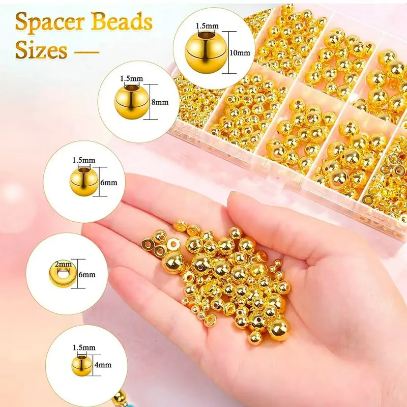 Jewelry Making Online - Kit de cuentas espaciadoras doradas de