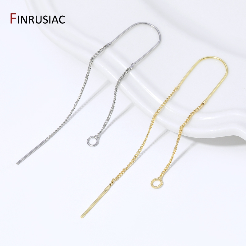 Jewelry Making Yarn - Pendientes colgantes de cadena larga con