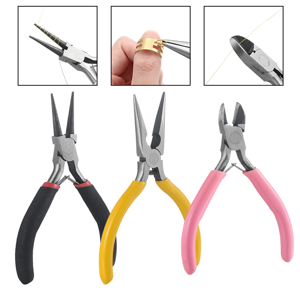 Jewelry Making Round Nose Pliers - 3 unids/set 3 estilos alicates de
