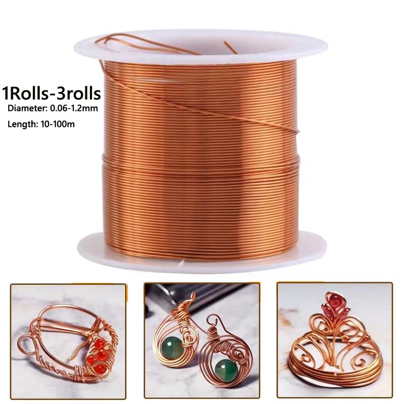 1-3 rollos de alambre de cobre - Jewelry Making Yarn reseña y precio