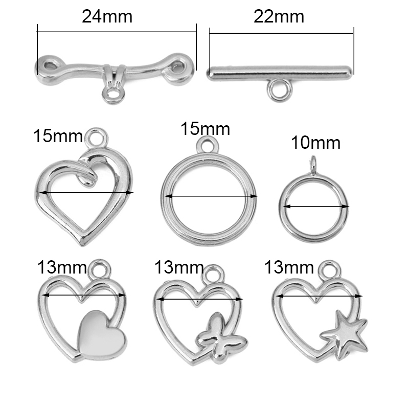 5 juegos de cierres OT de acer - Jewelry Making School reseña y precio